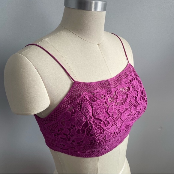 Free People Lyra Bralette- Dahlia Mauve- Size XS- NWT - Picture 6 of 11